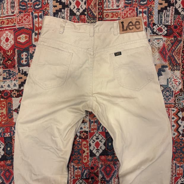 90s Lee Vintage Beige Twill Cotton Pants