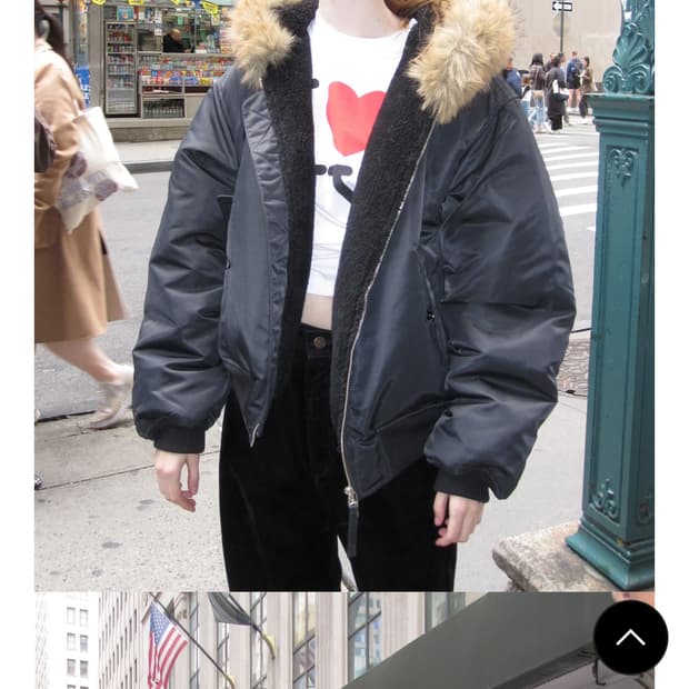 로우클래식 봄버자켓 블루종 차콜블랙 s 새상품