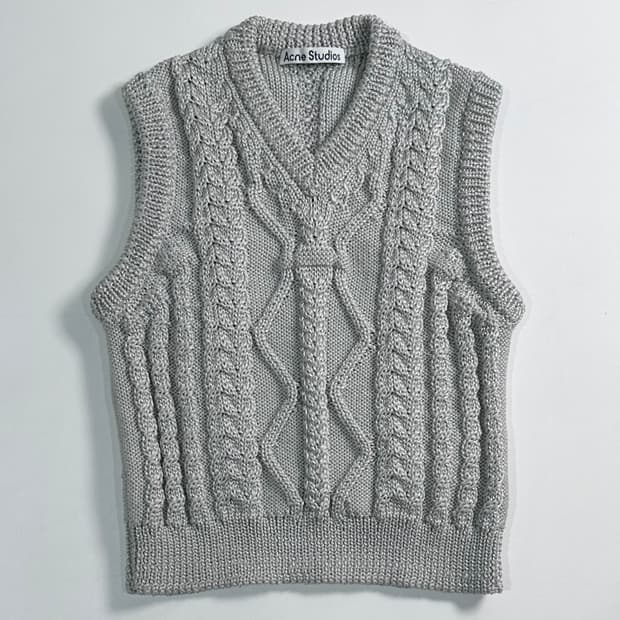 아크네 스튜디오 케이블 니트 베스트 