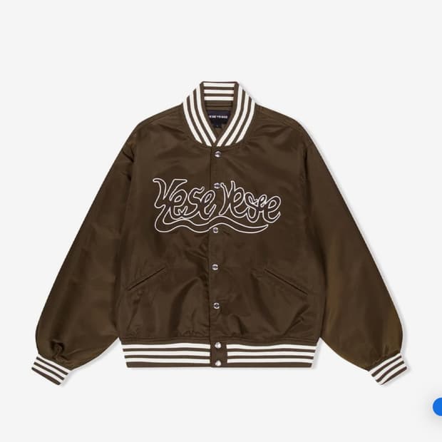 예스아이씨 스네일 로고 스타디움 자켓 브라운 s