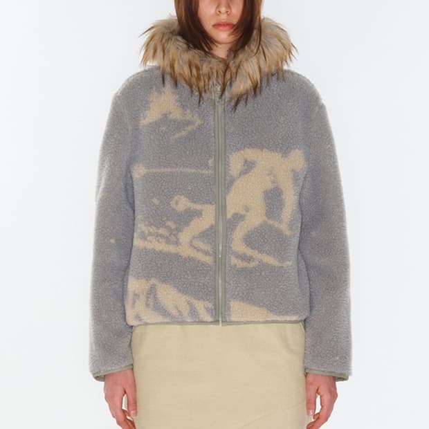 오픈와이와이 스킹 플리스 후디 자켓 민트