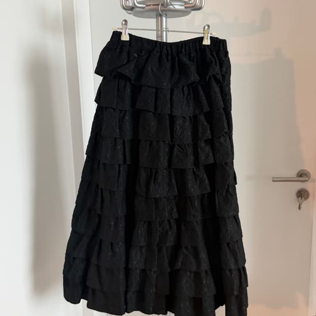 Comme des Tao 캉캉 플라워 쟈카드 스커트 