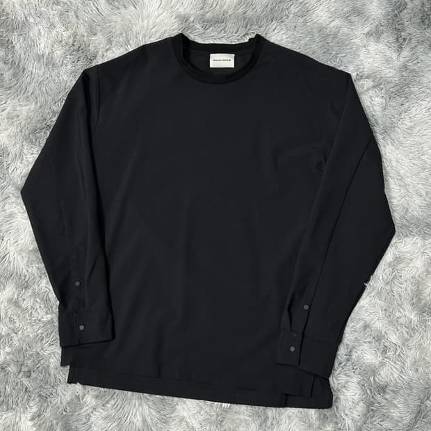 솔리드옴므 블랙 긴팔티셔츠 48