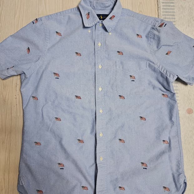 폴로랄프로렌 성조기 자수 반팔셔츠