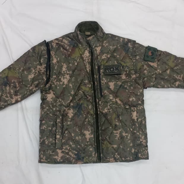 군용 카모 플라주 후리스 패딩(남100)