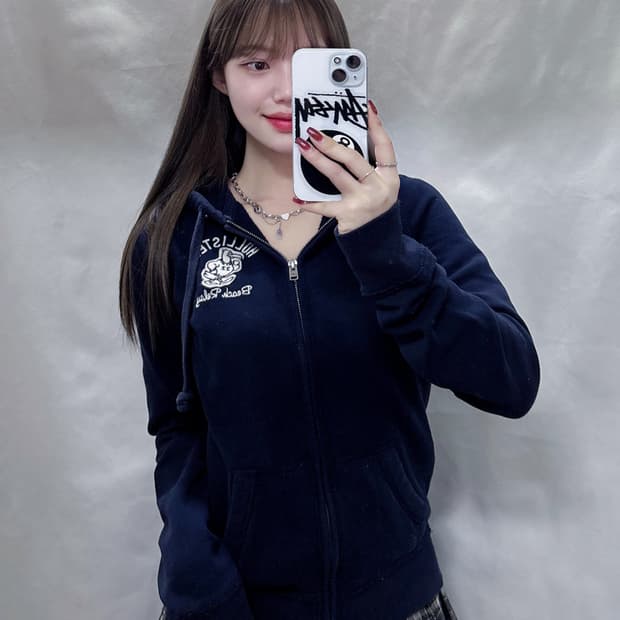 홀리스터 다크네이비 후드집업 