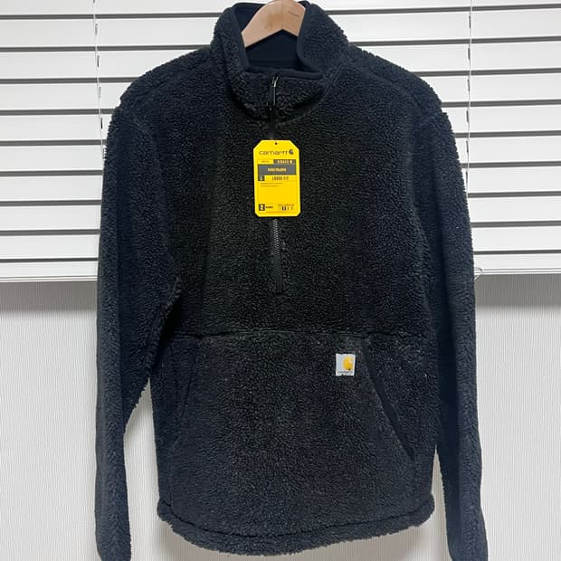 칼하트 106443 후리스 풀오버 블랙/카모 M사이즈