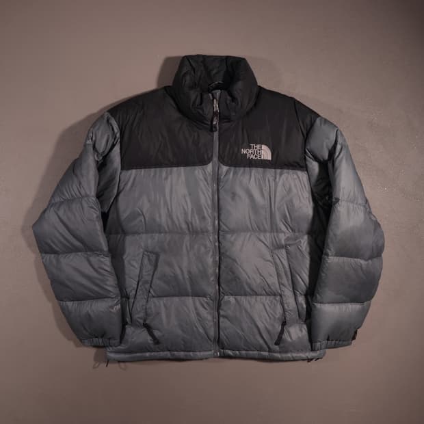 노스페이스 눕시 700 회색 숏패딩