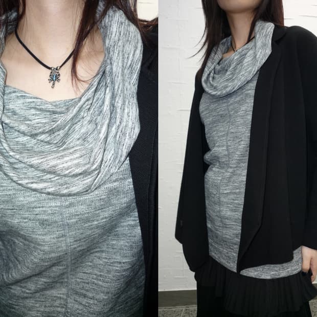 wide opening neck top