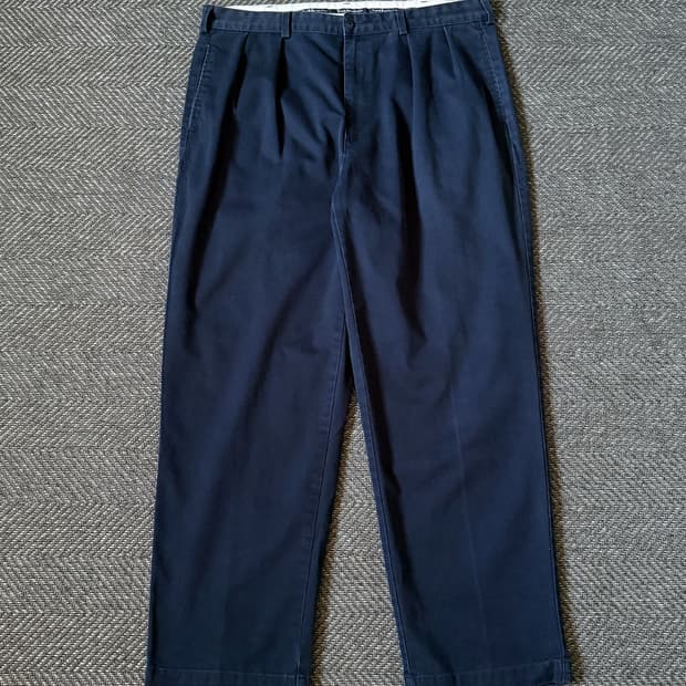 (38) 90s USA 폴로 랄프로렌 앤드류 더블 플리츠 치노 팬츠