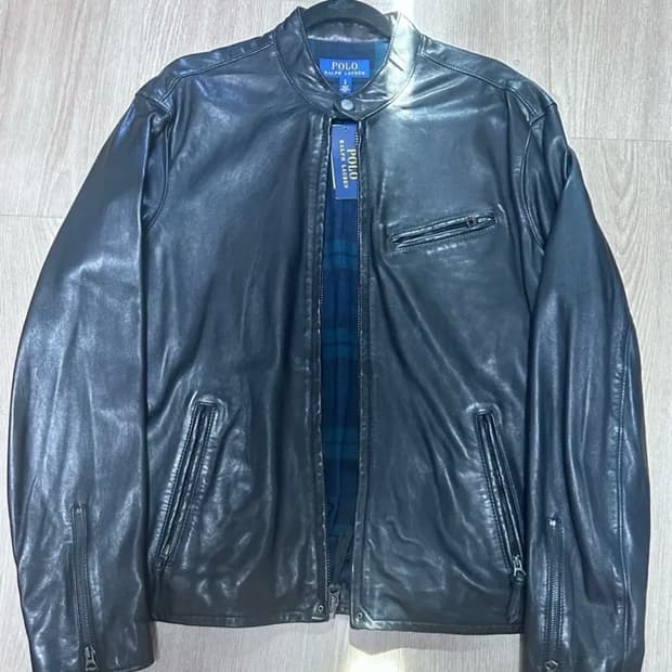 폴로 랄프로렌 카페 레이서 램스킨 레더 자켓 L 새상품