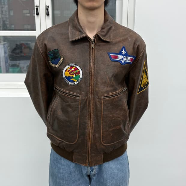 빈티지 레더 자켓 