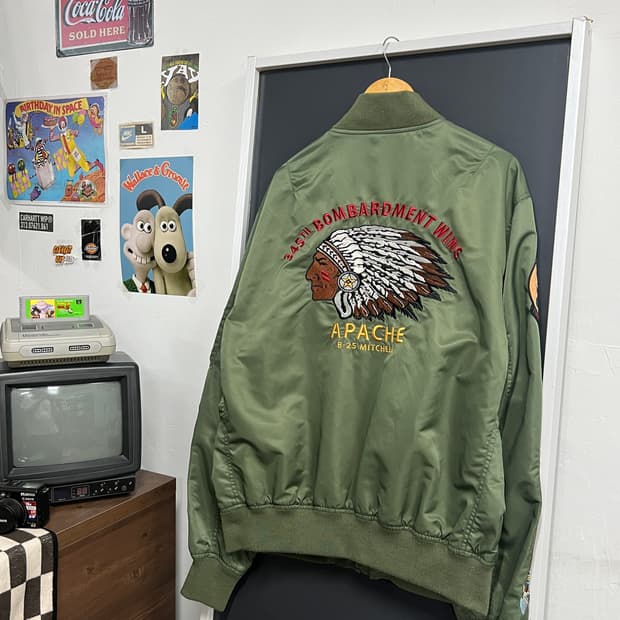 Schott 쇼트 B-25 인디안 패치 ma-1 항공 자켓