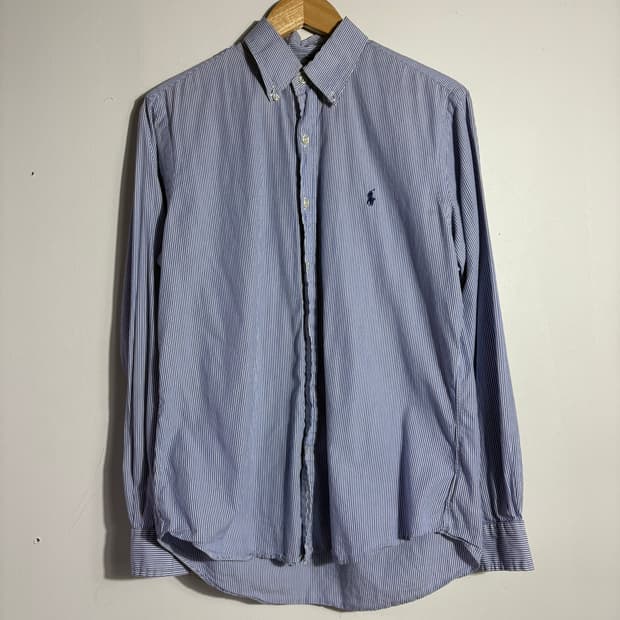 폴로 랄프로렌 빈티지 블루 핀스트라이프 버튼다운 셔츠 (무료배송)
