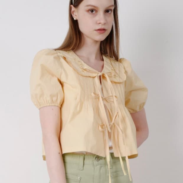 w컨셉 모메벤 블라우스 (빌리 하루나 착용)