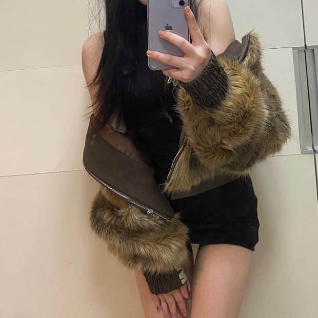 빈티지 퍼 자켓