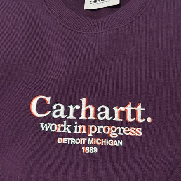 칼하트 맨투맨 퍼플 컬러