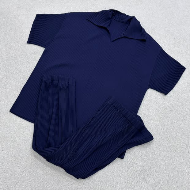 실측확인 바닐라커스터드 플리츠 세트 0408E2