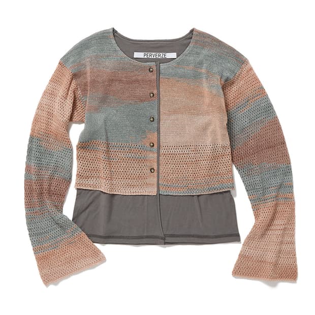 [F]퍼버즈 26ss 더블 레이어드 가디건/베이지