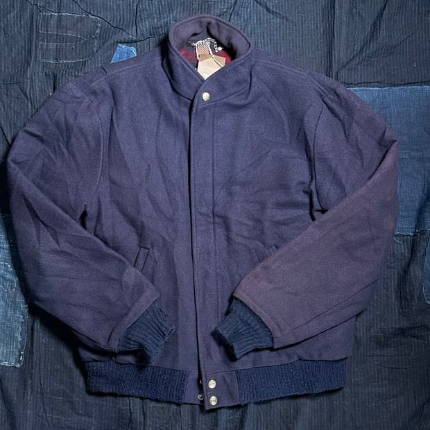 80‘s 엘엘빈 울 해링턴 자켓 M