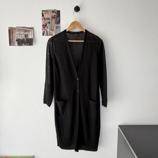[FREE] 베네통 린넨 롱 가디건
