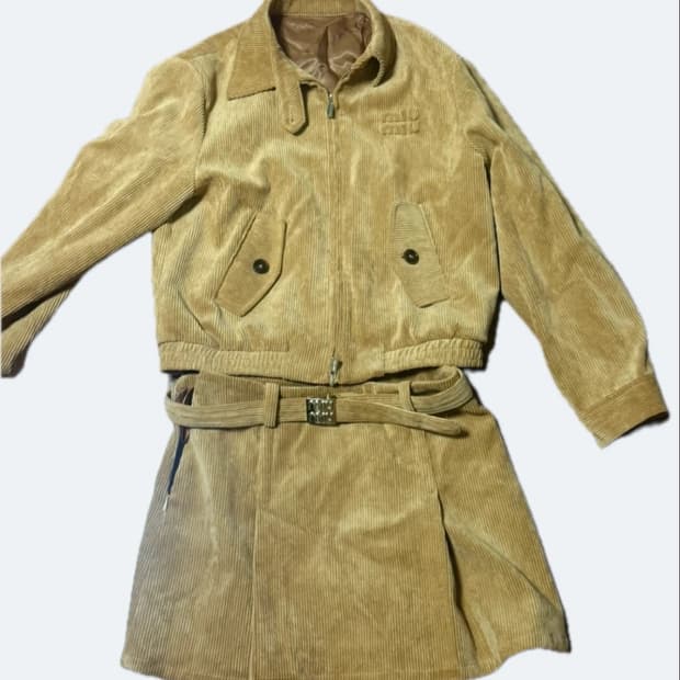 (최종가격) 미우미우 빈티지 코듀로이 자켓, 치마