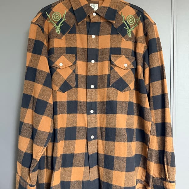 (M)남이서팔 웨스턴 플란넬 셔츠