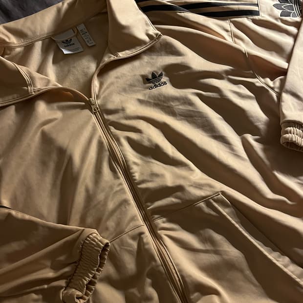 [3XL, 115/빅사이즈] 대대대장 아디다스 베이지 빅로고 트랙탑