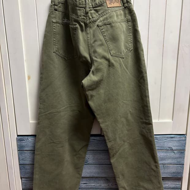 스투시 빅올진 올리브 캔버스 30사이즈