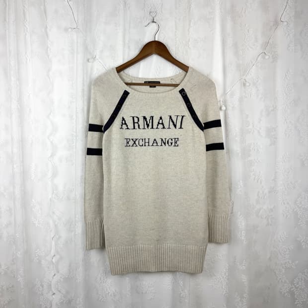 Armani Exchange Lettering Knit Top