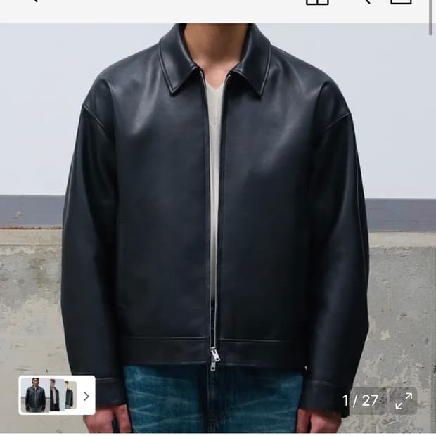 도프제이슨 오버핏 비건레더 싱글자켓