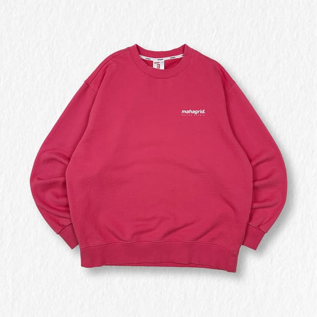 마하그리드 핫핑크 맨투맨