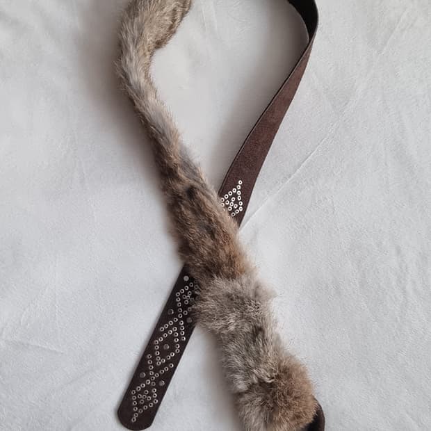 빈티지 y2k 00s 오리엔탈 갸루 퍼 벨트