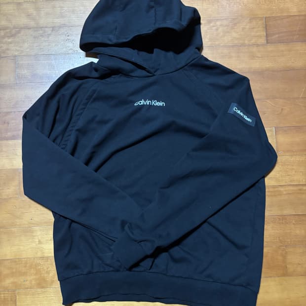 calvin klein black hoodie Lsize