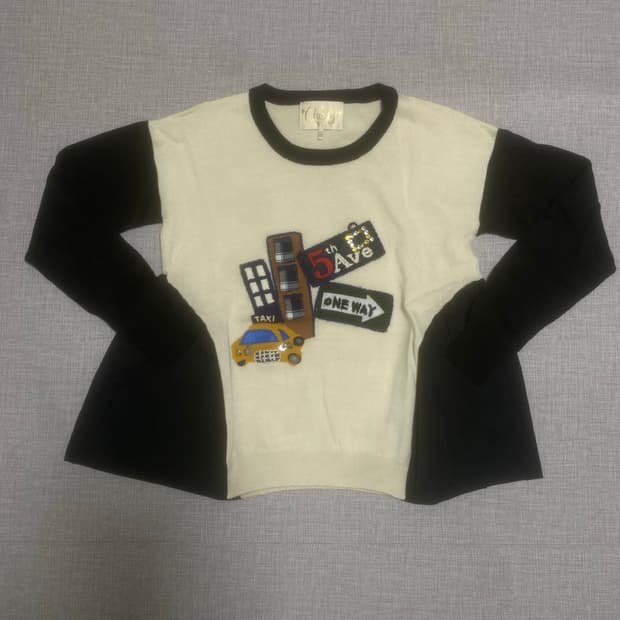 일본빈티지 Cherly 달천깔페어리 하구미모리걸 레이어드니트 긴팔티셔츠