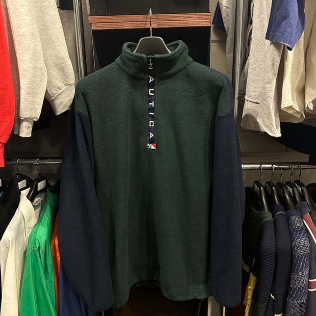 빈티지 90s 노티카 하프집업 플리스 