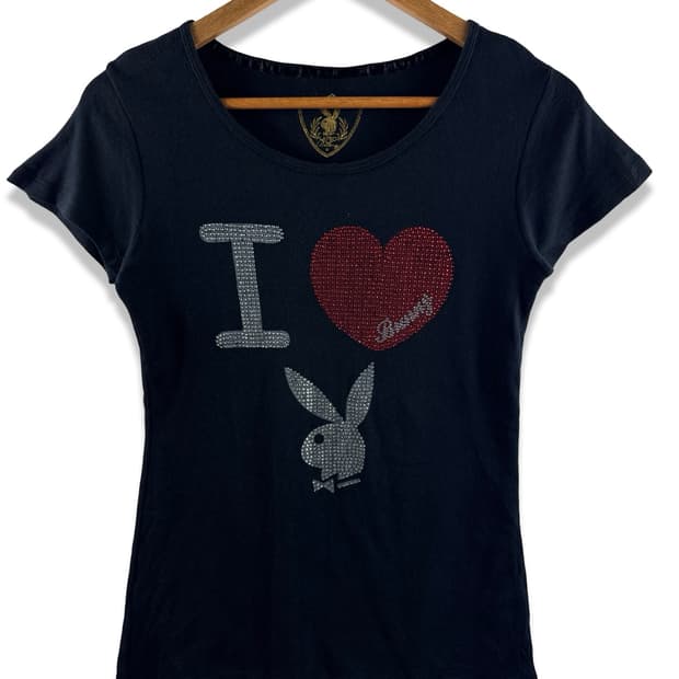 플레이보이 큐빅 딱붙티셔츠2711