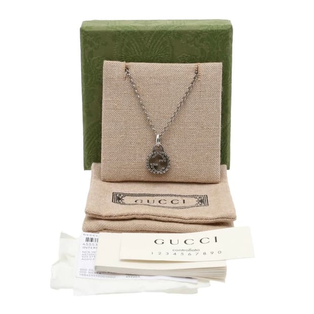구찌 인터로킹 G 팬던트 목걸이 A+