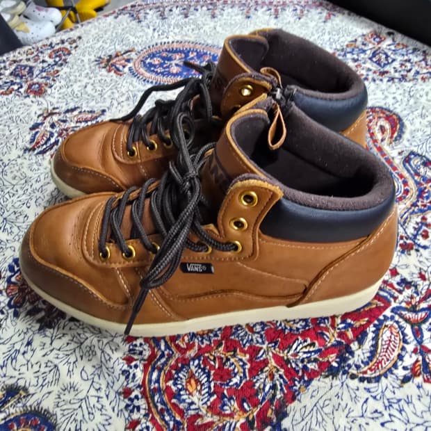 Vans 반스 브라운 레더 하이탑 (1541)