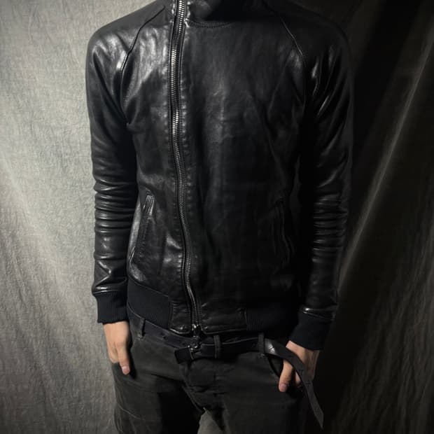 Junhashimoto Asymmetric Zip Leather Jack