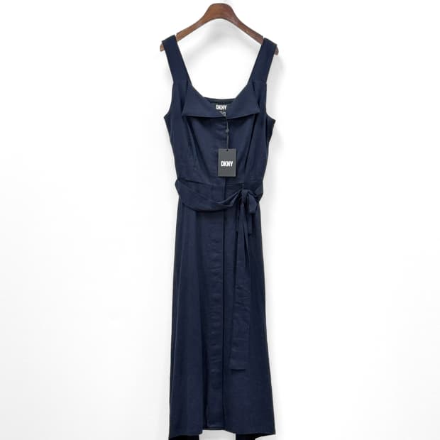 DKNY 네이비 린넨 원피스