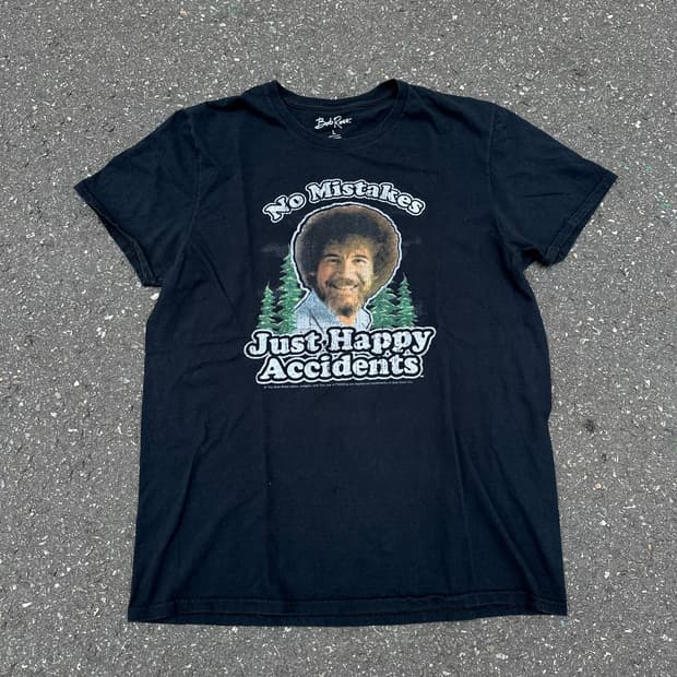 [빈티지] •Bob Ross No Mistakes T-Shirt