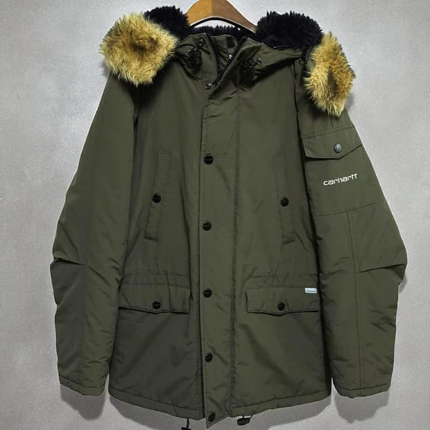 남녀공용XS)Carhartt 칼하트 카키 앵커리지 파카 패딩