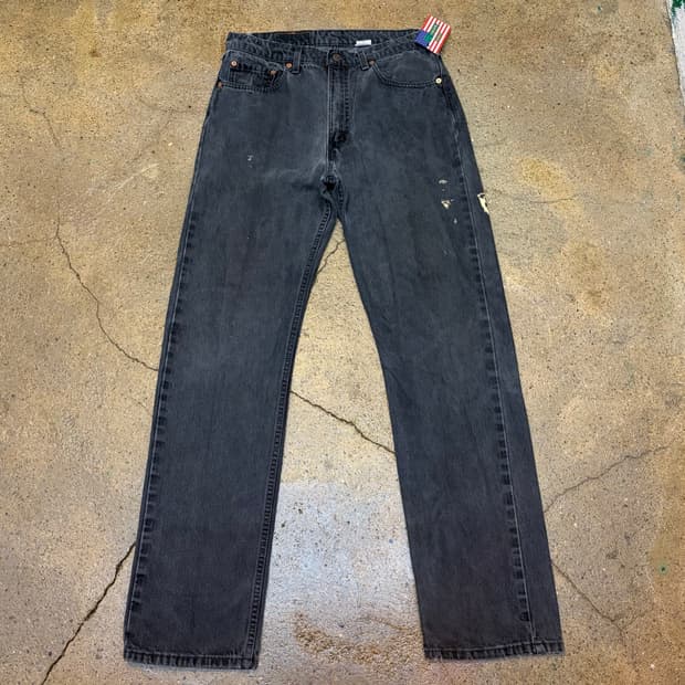 90s Made in USA 미국 빈티지 리바이스 505 블랙진 청바지