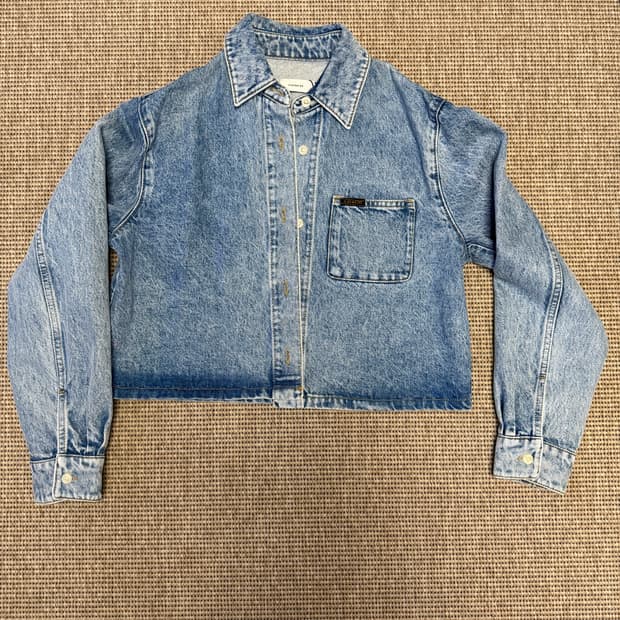 코치 크롭 데님 셔츠 새상품