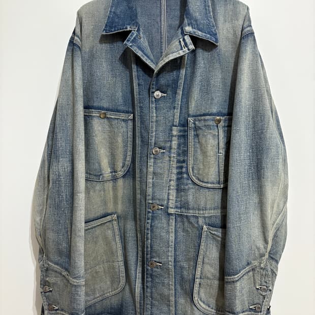 아프레쎄 / 25SS 빈티지 워시드 데님 커버올 자켓 / 3