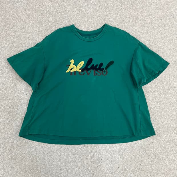 42 베네통 여성 프릴소매 반팔 티셔츠 0225M2