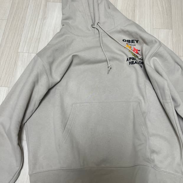 오베이 A PIECE OF HEAVEN SILVER GREY 후드티