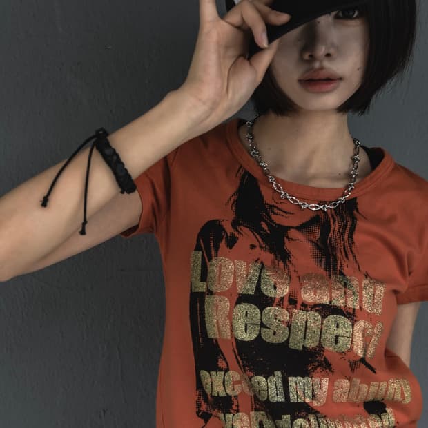 Orange Printed T-shirt