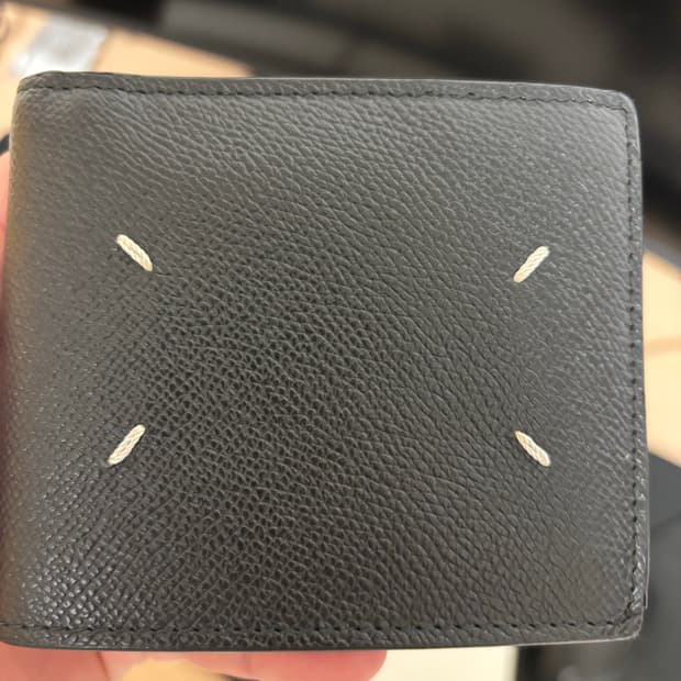 메종 마르지엘라 보빈 레더 반지갑 블랙